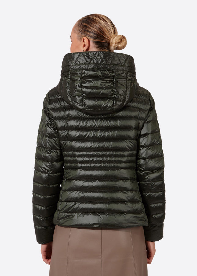 Women's short down jacket HALLEY ROYAL GREEN