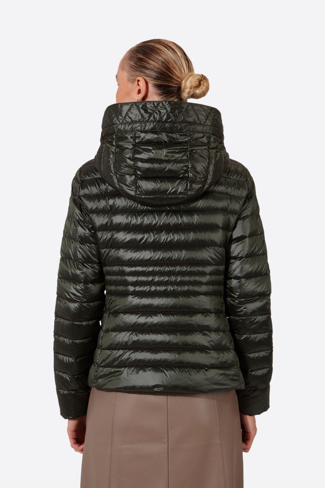 Women's short down jacket HALLEY ROYAL GREEN