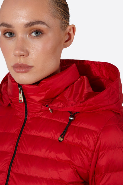 Women's short down jacket HALLEY Red