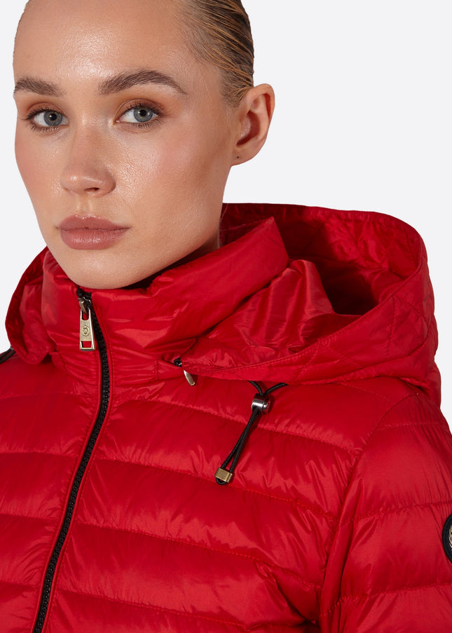 Women's short down jacket HALLEY Red