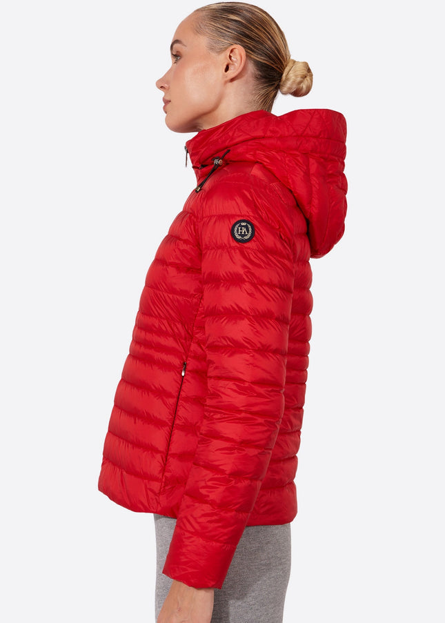 Women's short down jacket HALLEY Red