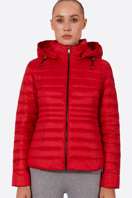 Women's short down jacket HALLEY Red