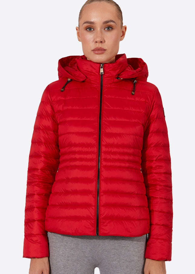 Women's short down jacket HALLEY Red