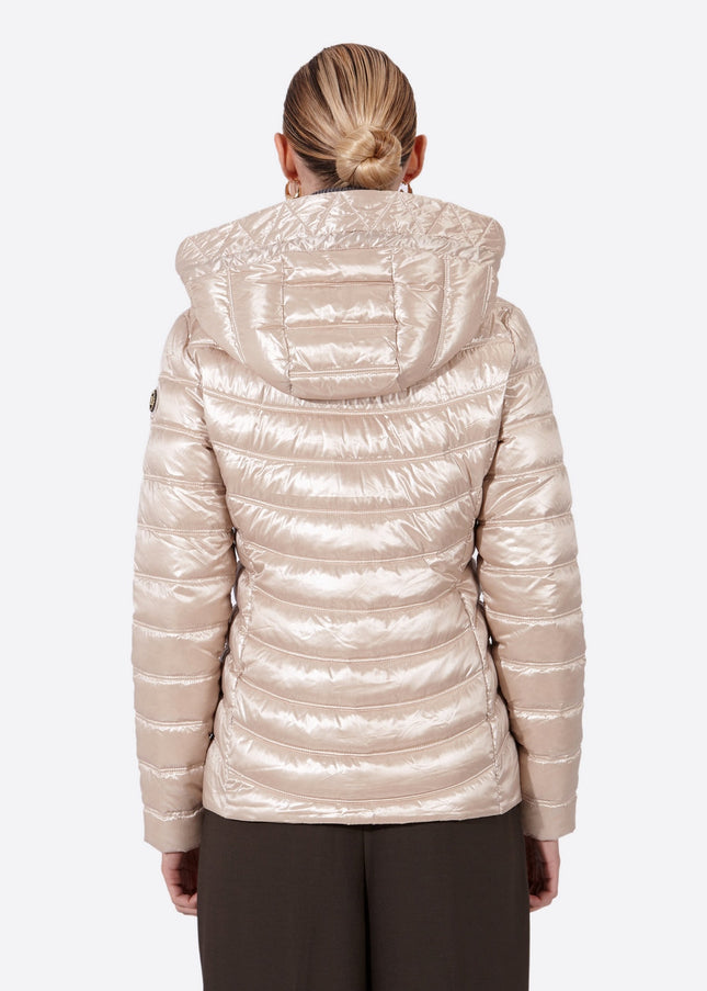 Women's short down jacket ROSALIA Champagne