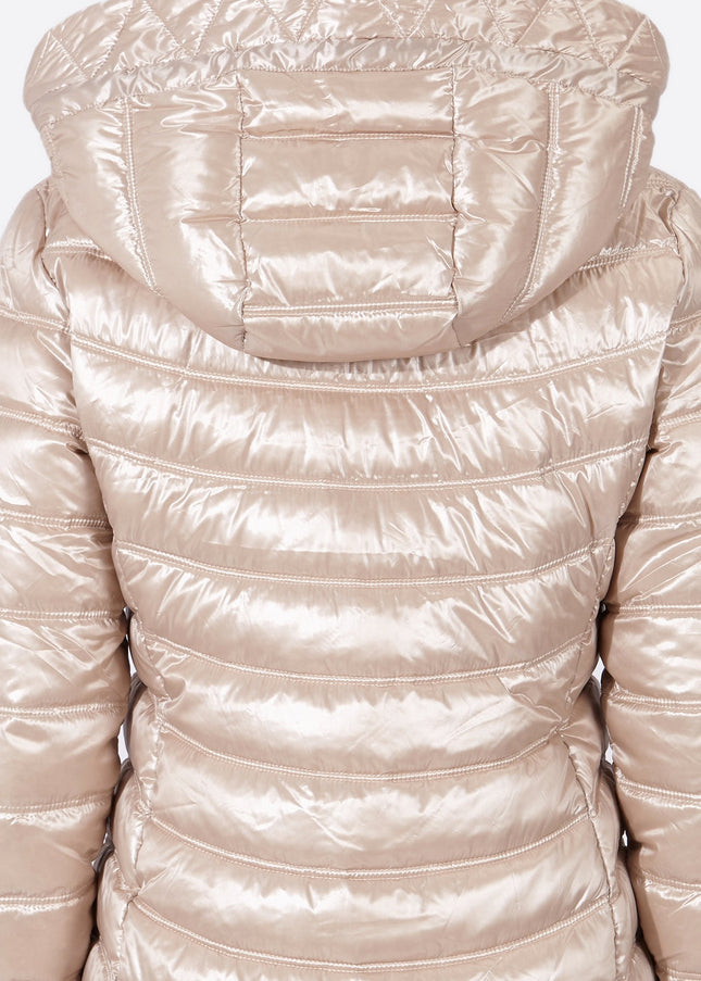 Women's short down jacket ROSALIA Champagne