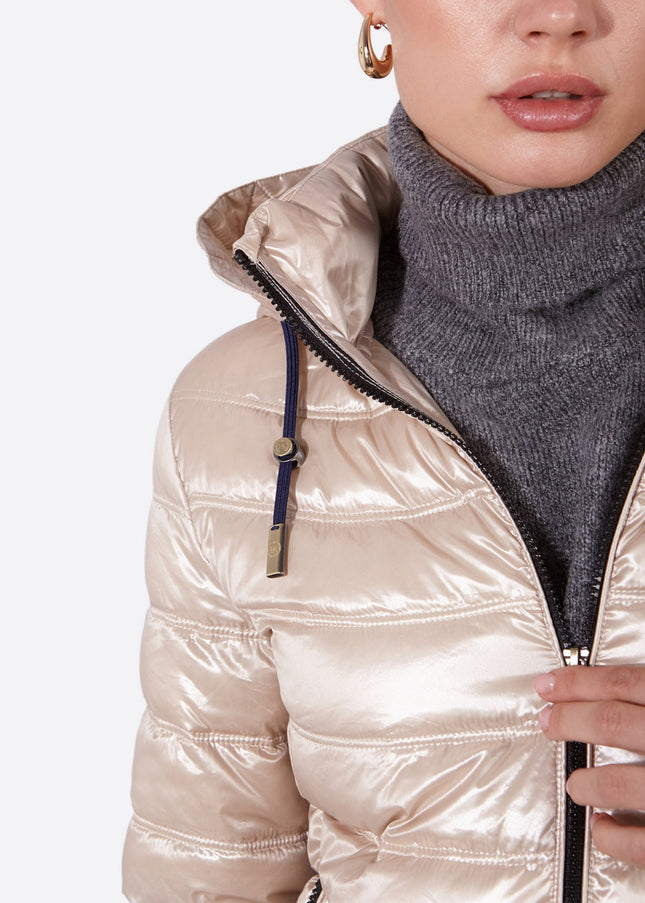 Women's short down jacket ROSALIA Champagne