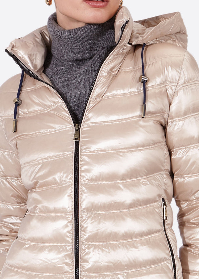 Women's short down jacket ROSALIA Champagne