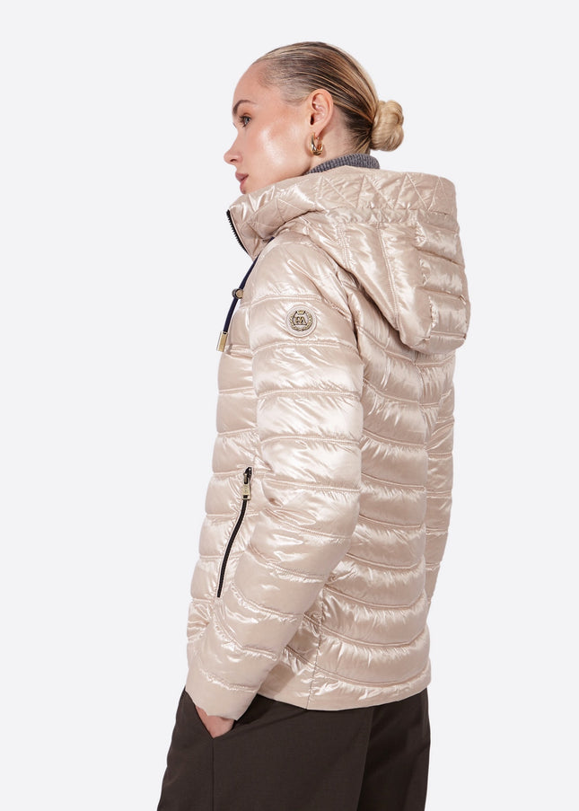 Women's short down jacket ROSALIA Champagne