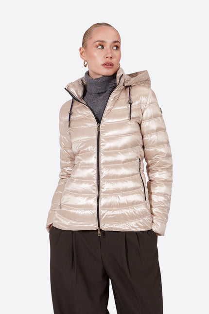 Women's short down jacket ROSALIA Champagne