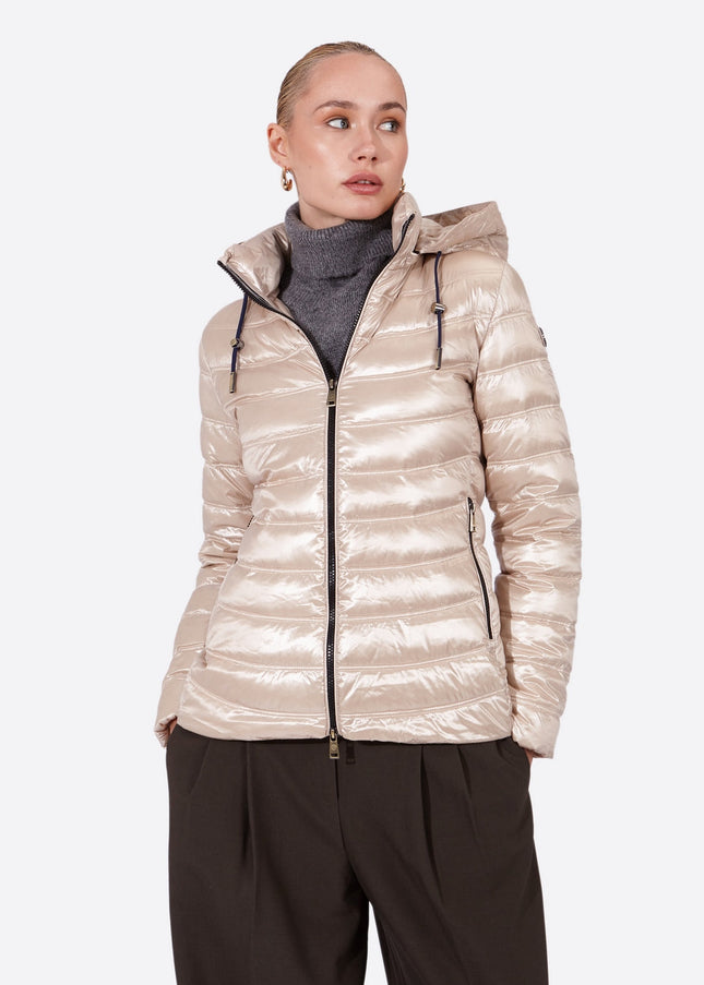 Women's short down jacket ROSALIA Champagne