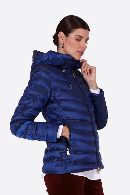 Women's short down jacket ROSALIA Klein Blue