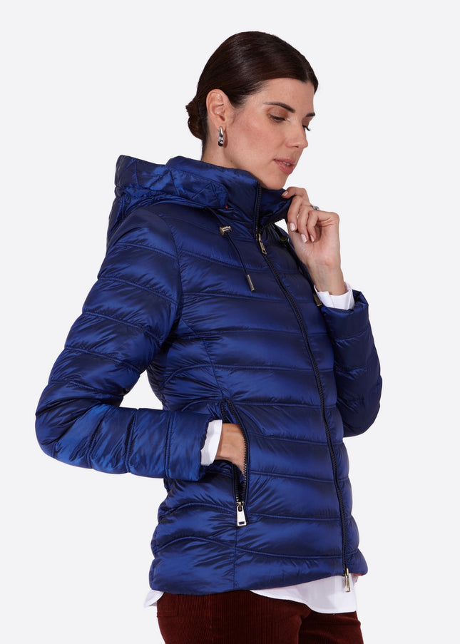 Women's short down jacket ROSALIA Klein Blue