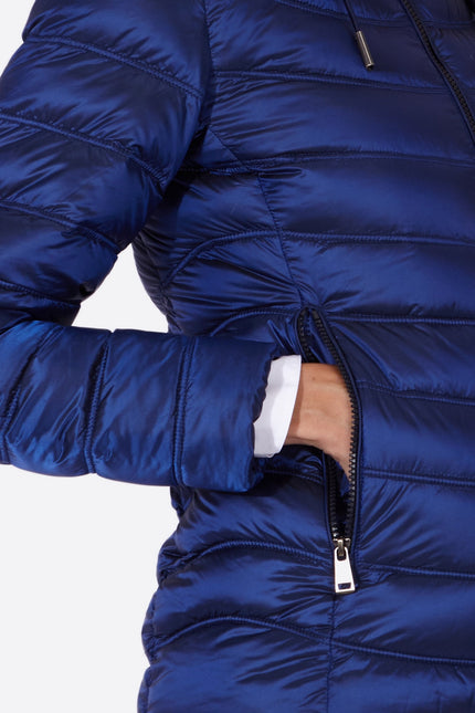 Women's short down jacket ROSALIA Klein Blue