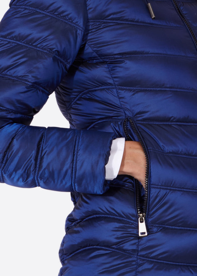 Women's short down jacket ROSALIA Klein Blue