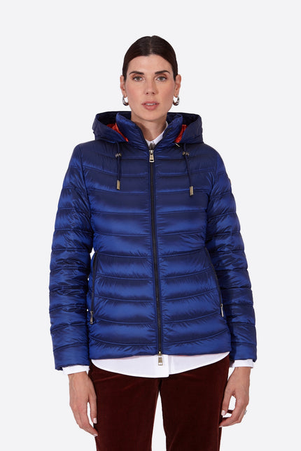 Women's short down jacket ROSALIA Klein Blue