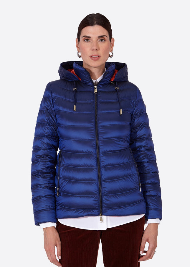 Women's short down jacket ROSALIA Klein Blue