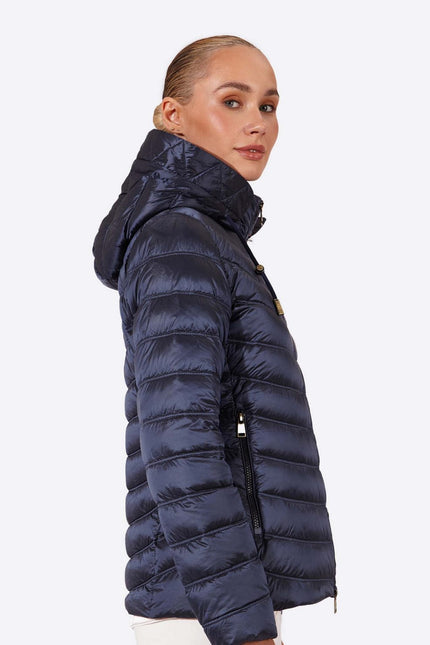 Women's short down jacket ROSALIA Navy