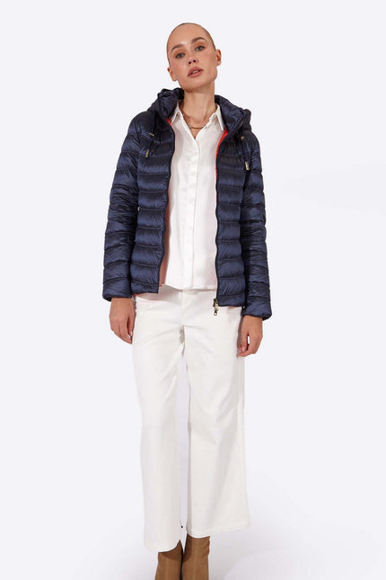 Women's short down jacket ROSALIA Navy