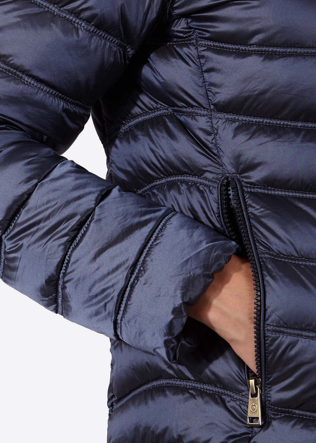 Women's short down jacket ROSALIA Navy