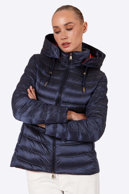 Women's short down jacket ROSALIA Navy