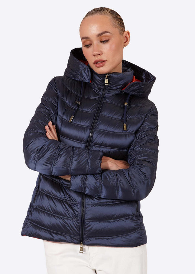 Women's short down jacket ROSALIA Navy