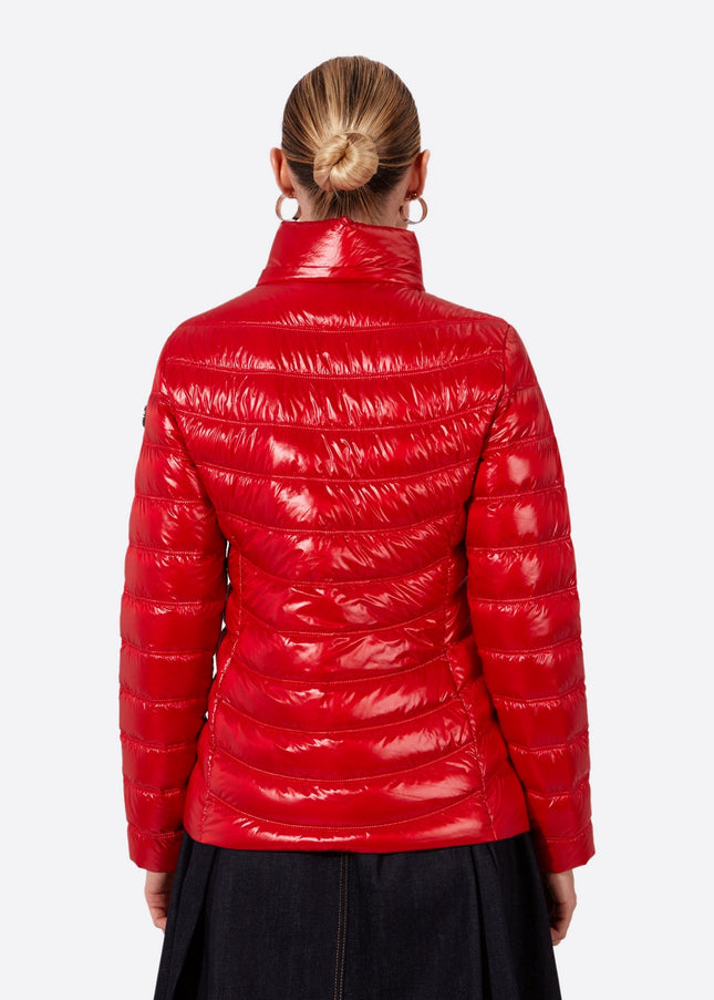 Women's short down jacket ROSALIA Red/c