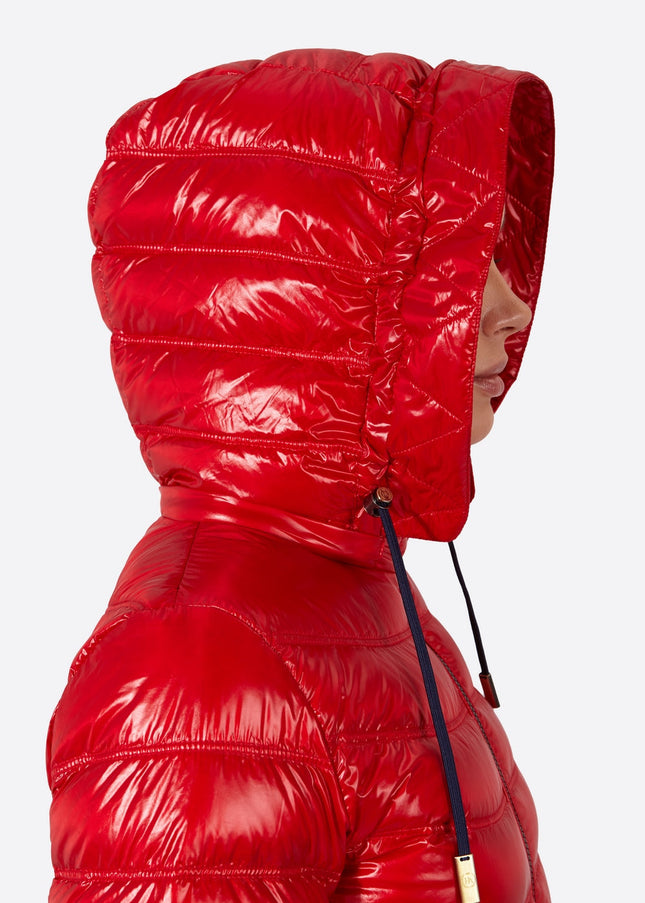 Women's short down jacket ROSALIA Red/c