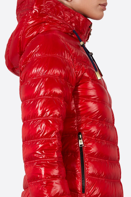 Women's short down jacket ROSALIA Red/c