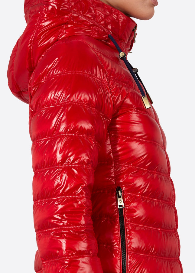 Women's short down jacket ROSALIA Red/c