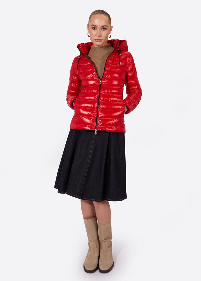 Women's short down jacket ROSALIA Red/c