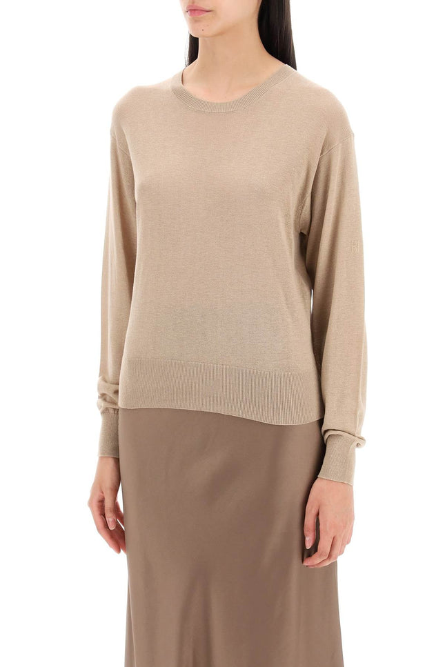 Wool And Silk Blend Pullover Sweater By - Beige