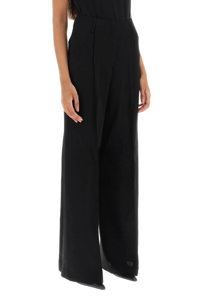 Wool-Blend Tailored Pants - Black