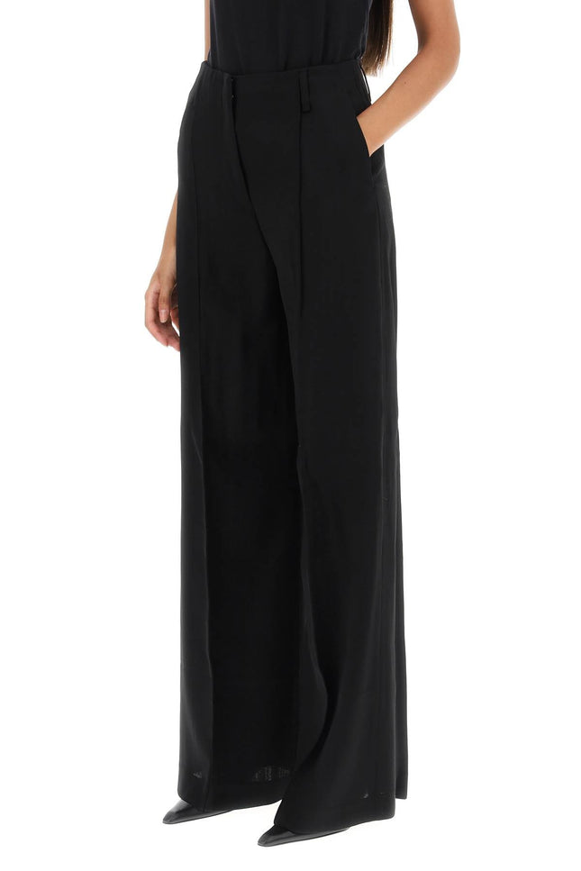 Wool-Blend Tailored Pants - Black