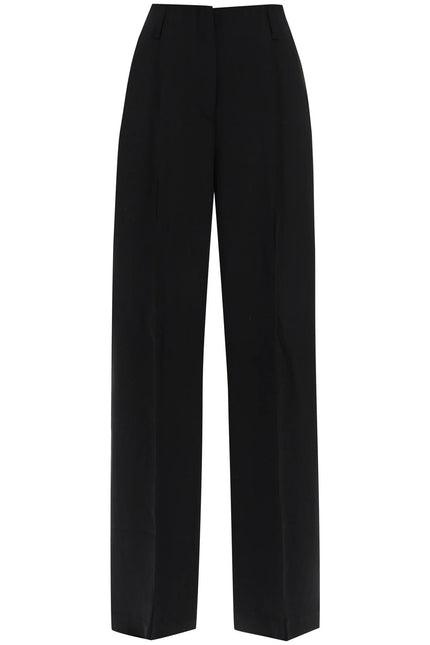 Wool-Blend Tailored Pants - Black