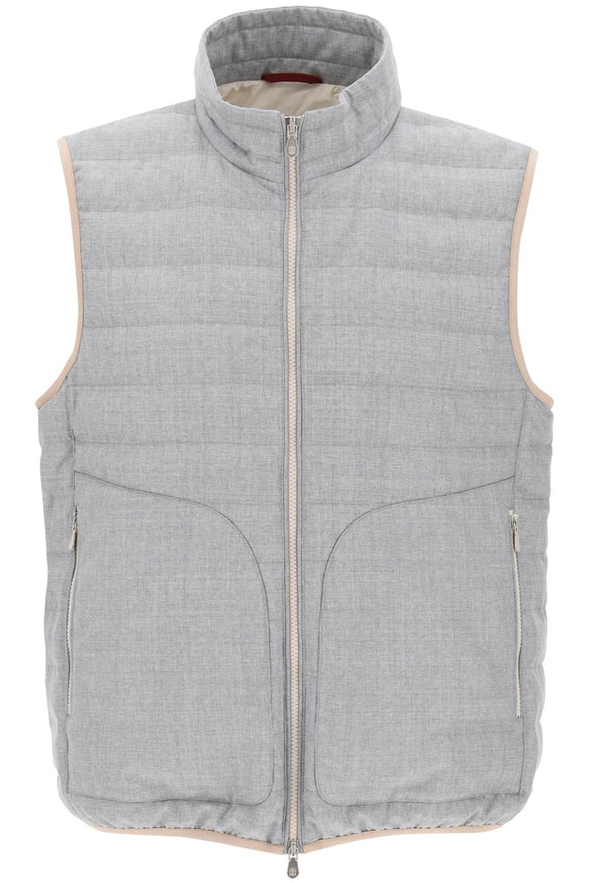 Wool Down Vest - Grey