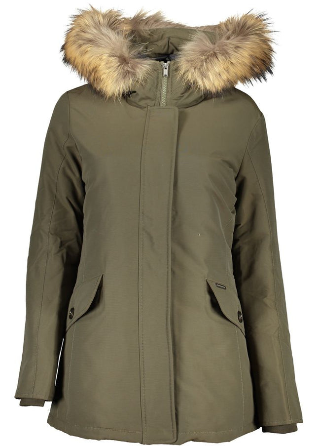 Woolrich Green Cotton Jackets & Coat