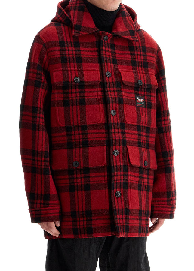 Woolrich plaid cruiser hooded jacket