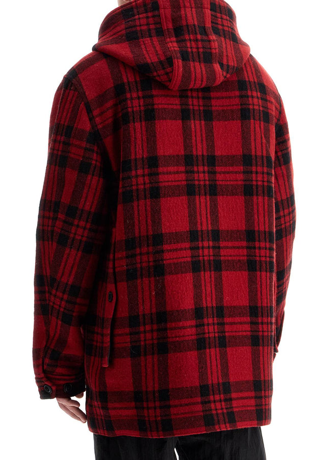 Woolrich plaid cruiser hooded jacket