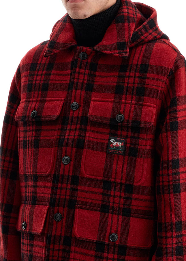 Woolrich plaid cruiser hooded jacket