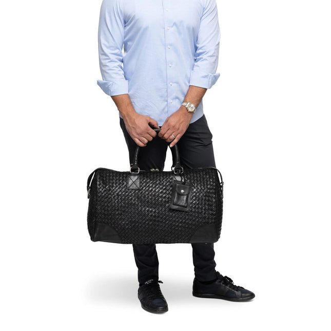 Woven Leather Duffle