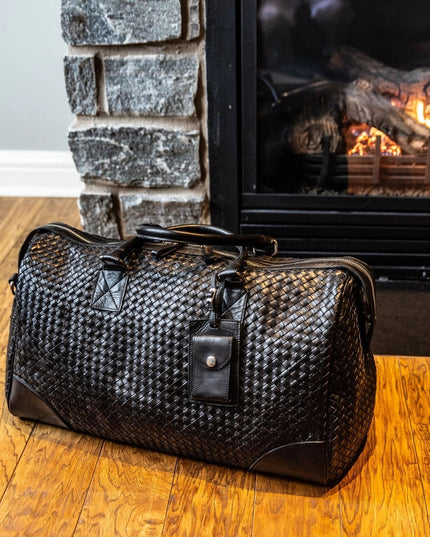 Woven Leather Duffle