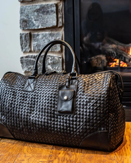 Woven Leather Duffle