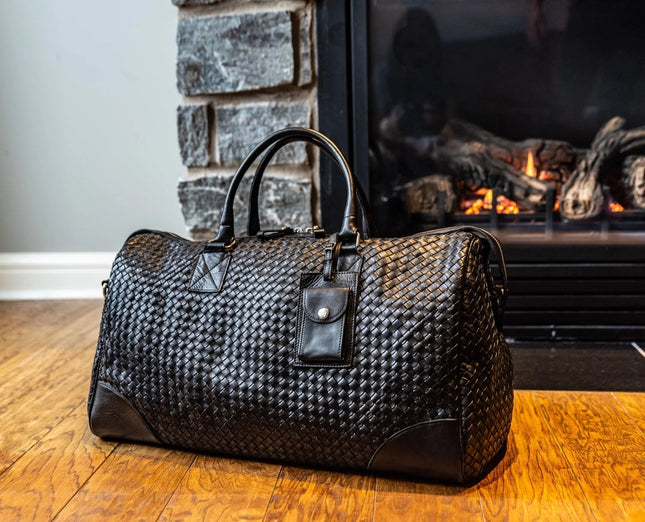 Woven Leather Duffle