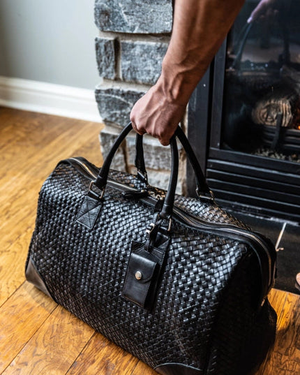 Woven Leather Duffle