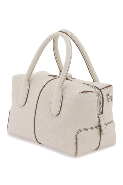 Tod'S Grained Leather Bowling Bag-Bag-TOD'S-os-White-Urbanheer