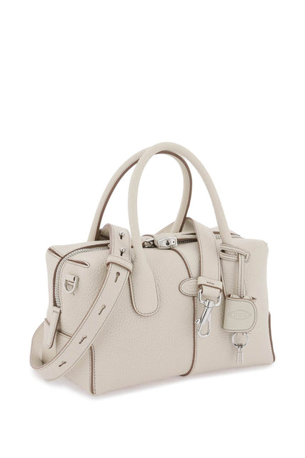 Tod'S Grained Leather Bowling Bag-Bag-TOD'S-os-White-Urbanheer