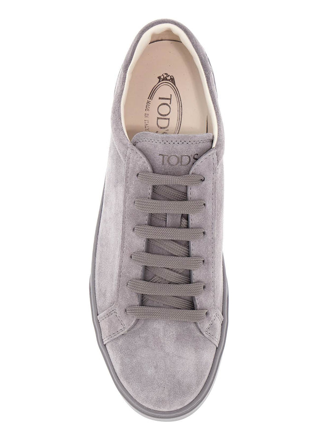 Tod'S lace-up shoes in suede mouse grey with rubber sole