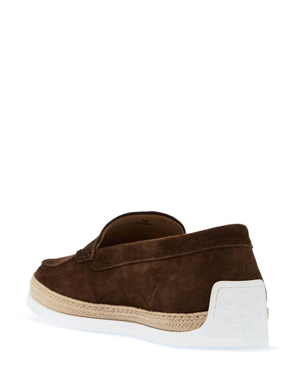 Tod'S suede slip-on with rafia insert