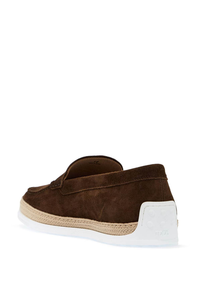 Tod'S suede slip-on with rafia insert