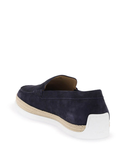 Tod'S suede slip-on with rafia insert